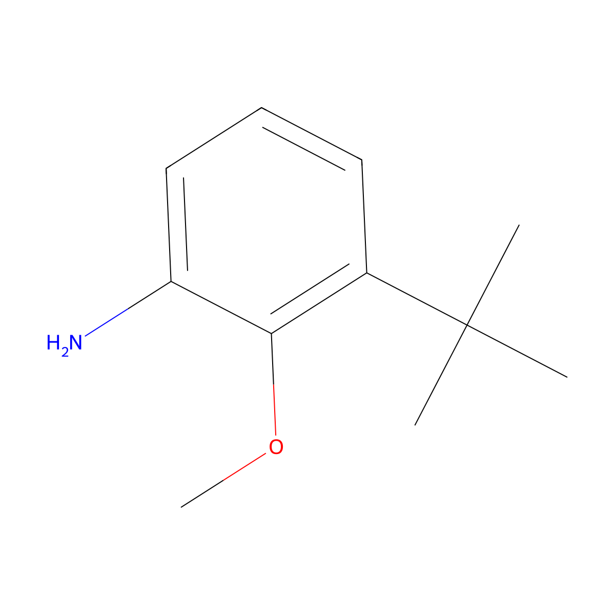 3-(tert-Butyl)-2-methoxyaniline molecular structure, CAS 18515-06-5