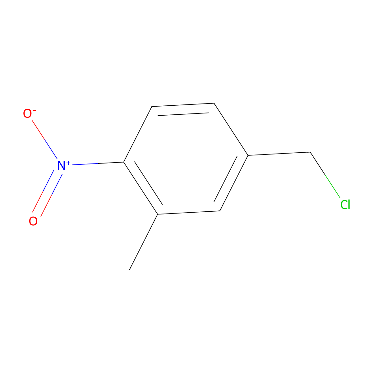 Alpha-chloro-3-methyl-4-nitrotoluene molecular structure, CAS 18515-14-5