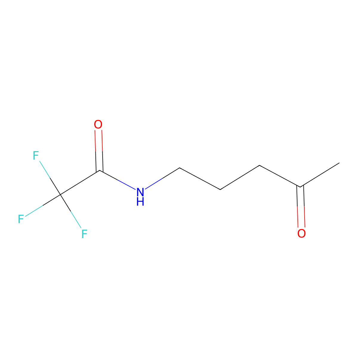 2,2,2-trifluoro-N-(4-oxopentyl)acetamide molecular structure, CAS 1851511-63-1