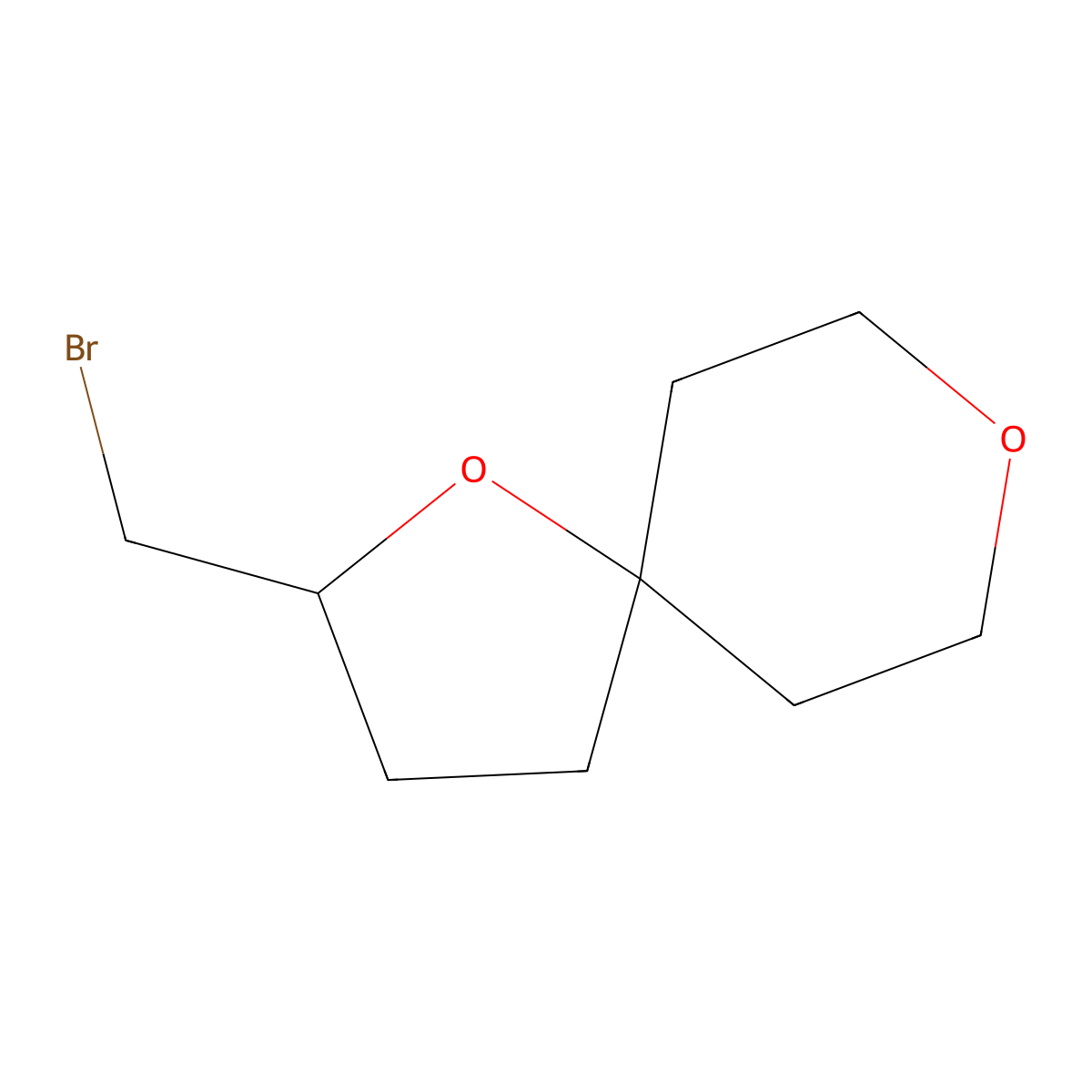 2-(Bromomethyl)-1,8-dioxaspiro(4.5)decane molecular structure, CAS 1851527-23-5