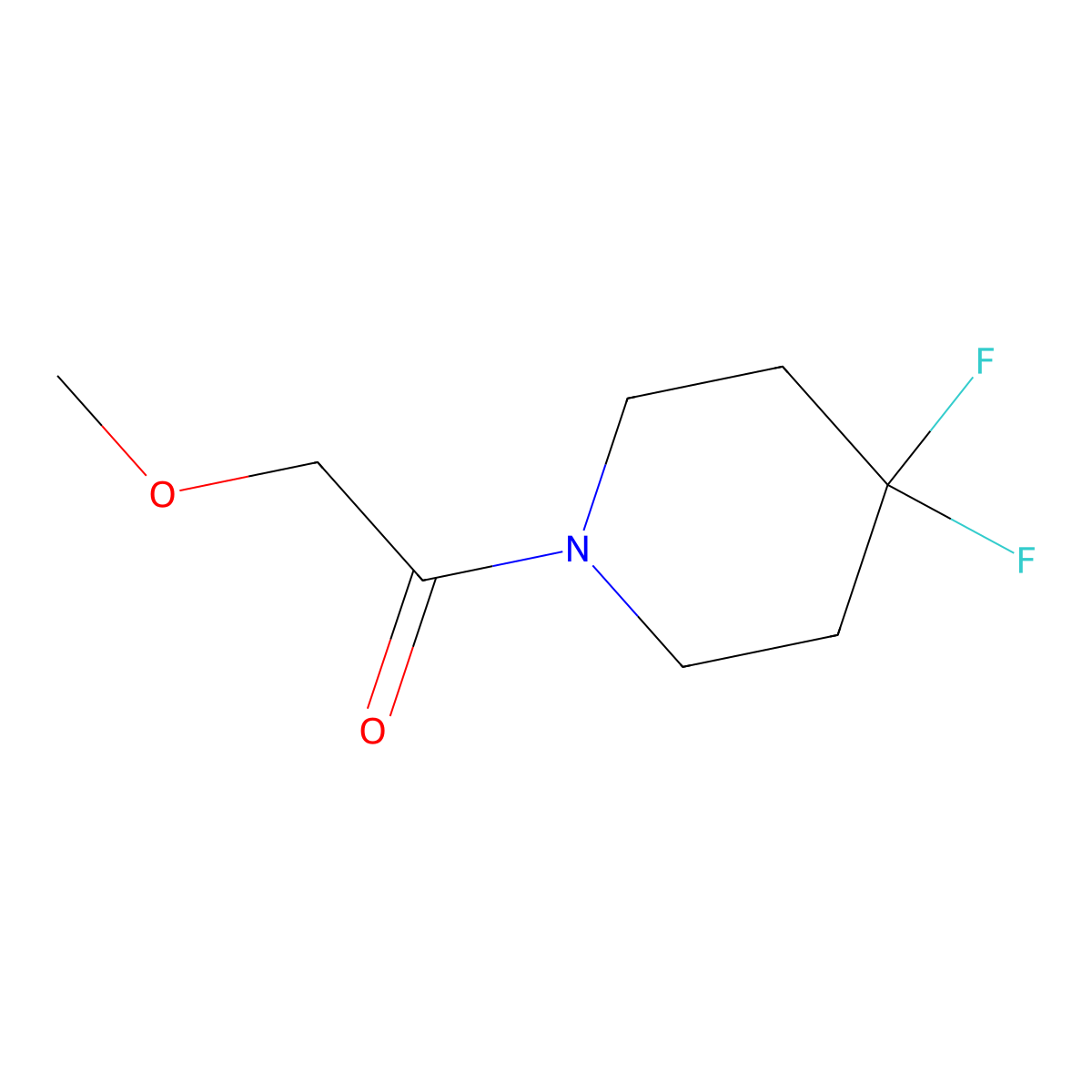 1-(4,4-Difluoropiperidin-1-yl)-2-methoxyethan-1-one molecular structure, CAS 1851547-89-1