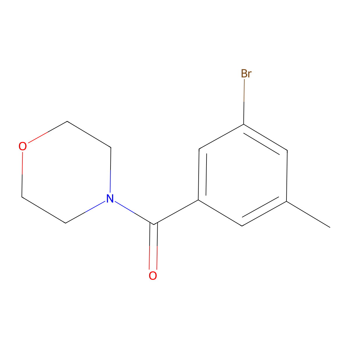 (3-Bromo-5-methylphenyl)(morpholino)methanone molecular structure, CAS 1851578-94-3