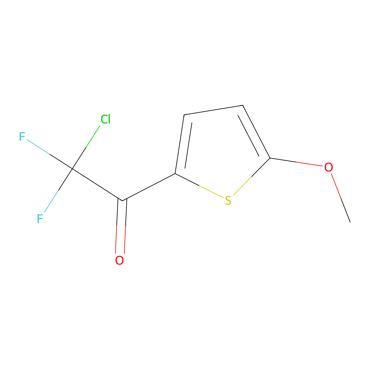 2-Chloro-2,2-difluoro-1-(5-methoxythiophen-2-yl)ethanone molecular structure, CAS 1851599-35-3
