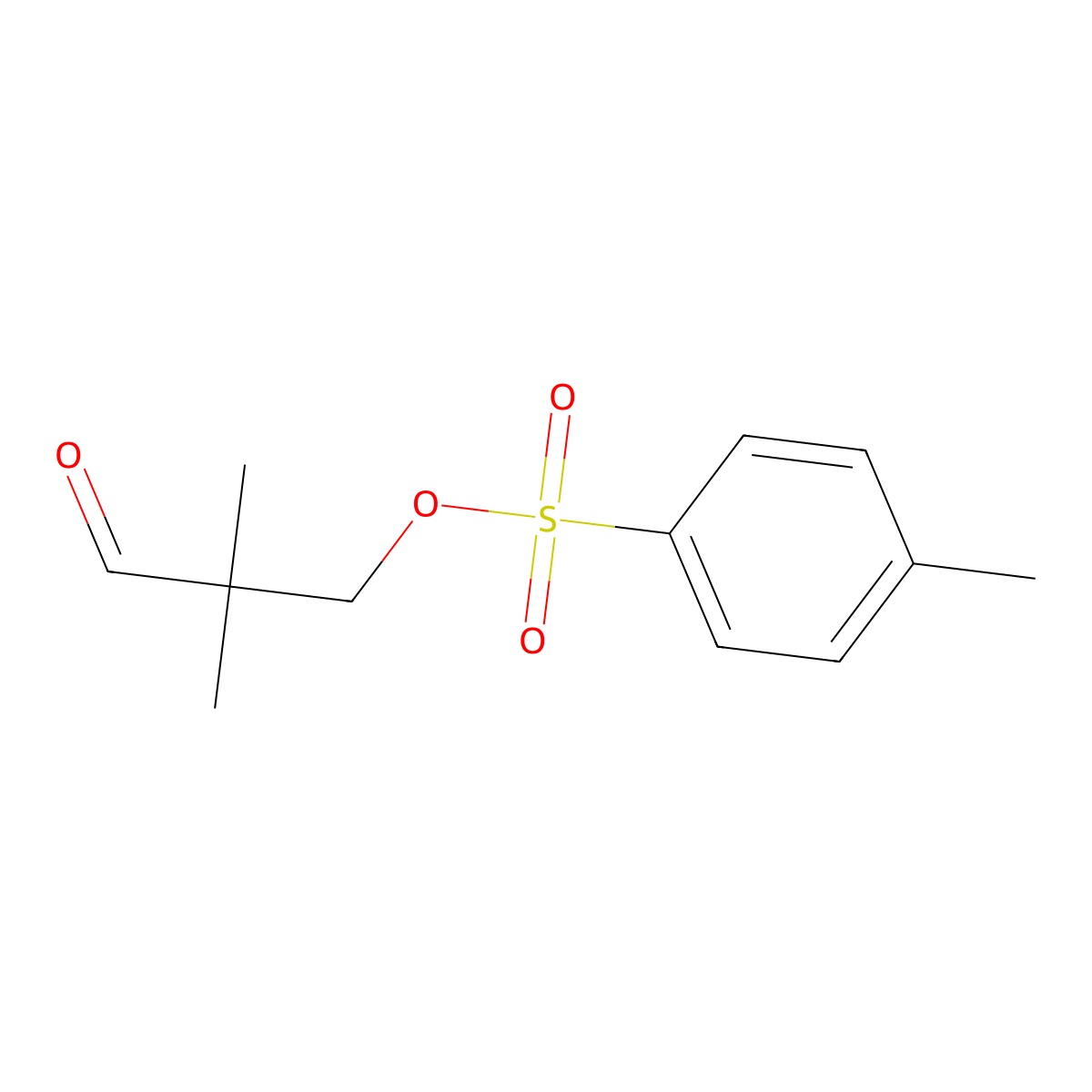 2,2-Dimethyl-3-[(4-methylbenzenesulfonyl)oxy]propanal molecular structure, CAS 18516-19-3