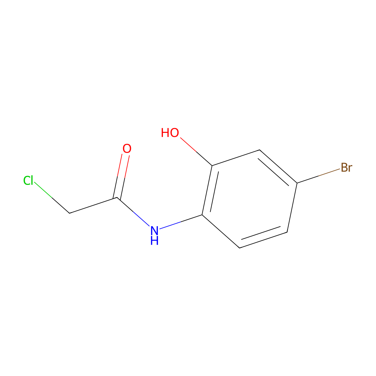 N-(4-Bromo-2-hydroxyphenyl)-2-chloroacetamide molecular structure, CAS 1851600-27-5