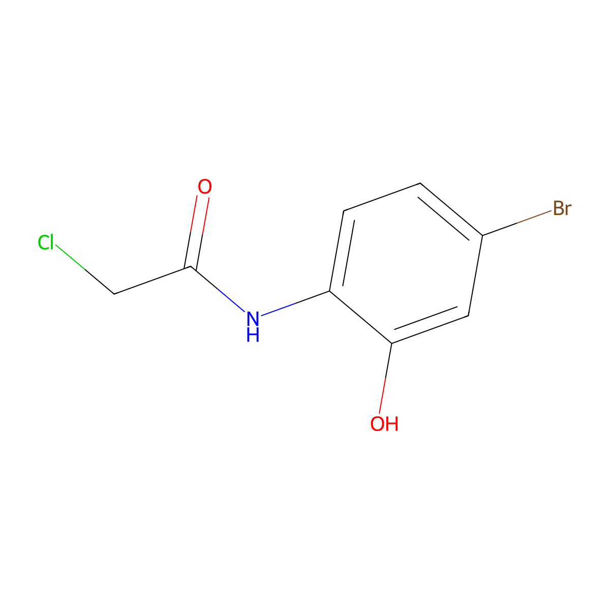 N-(4-Bromo-2-hydroxyphenyl)-2-chloroacetamide molecular structure, CAS 1851600-27-5