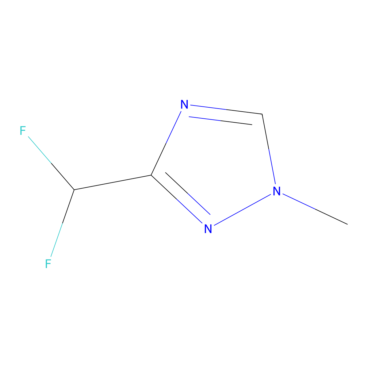 3-(Difluoromethyl)-1-methyl-1H-1,2,4-triazole molecular structure, CAS 1851612-19-5