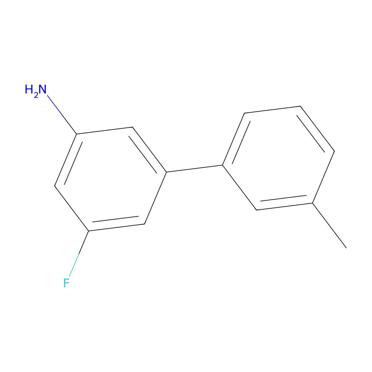 5-Fluoro-3'-methyl-[1,1'-biphenyl]-3-amine molecular structure, CAS 1851616-02-8