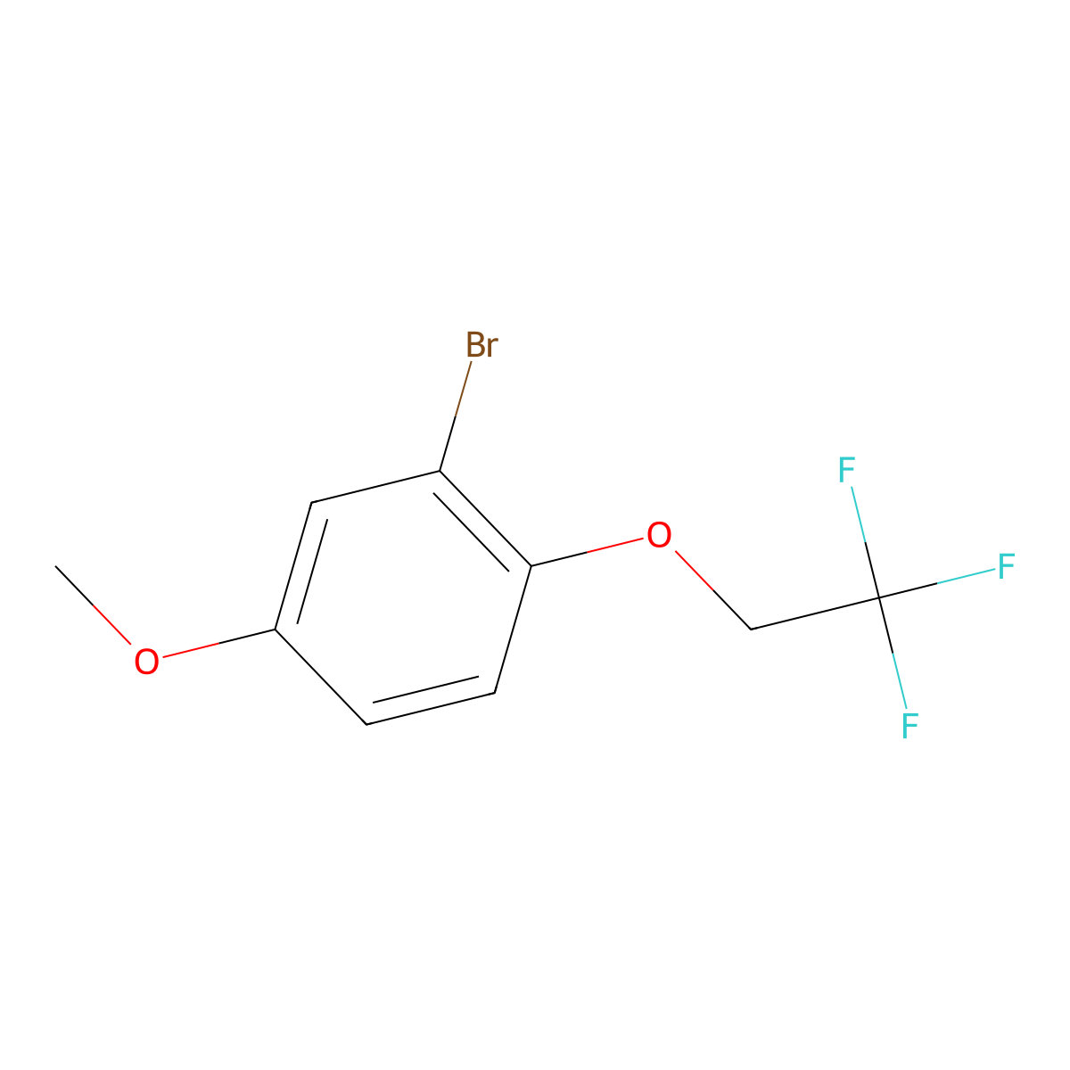 2-Bromo-4-methoxy-1-(2,2,2-trifluoroethoxy)benzene molecular structure, CAS 1851618-43-3