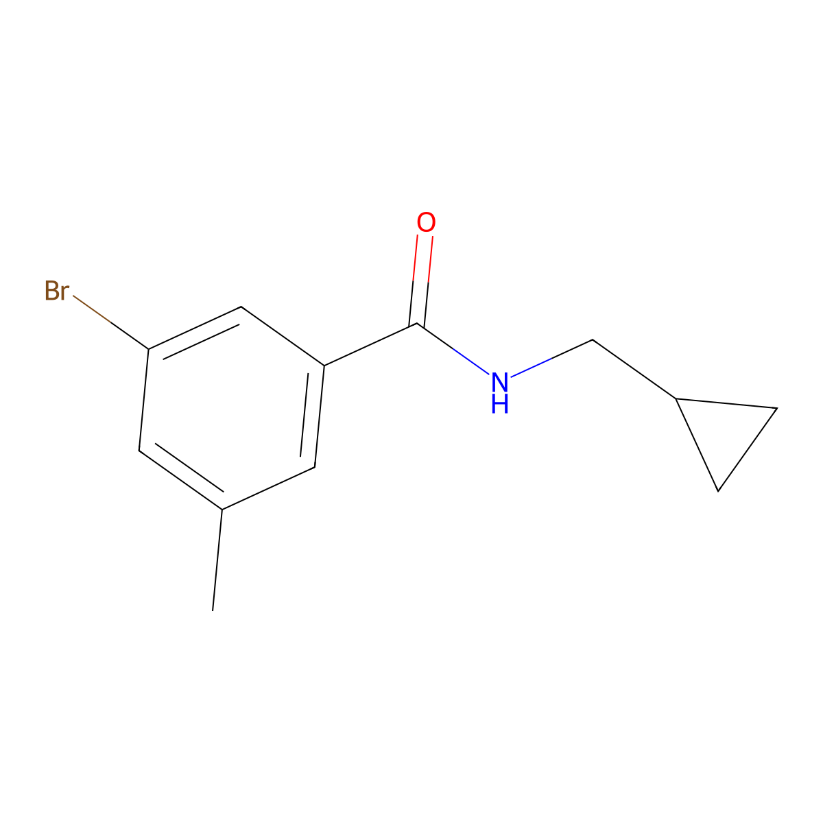 3-Bromo-N-(cyclopropylmethyl)-5-methylbenzamide molecular structure, CAS 1851618-59-1
