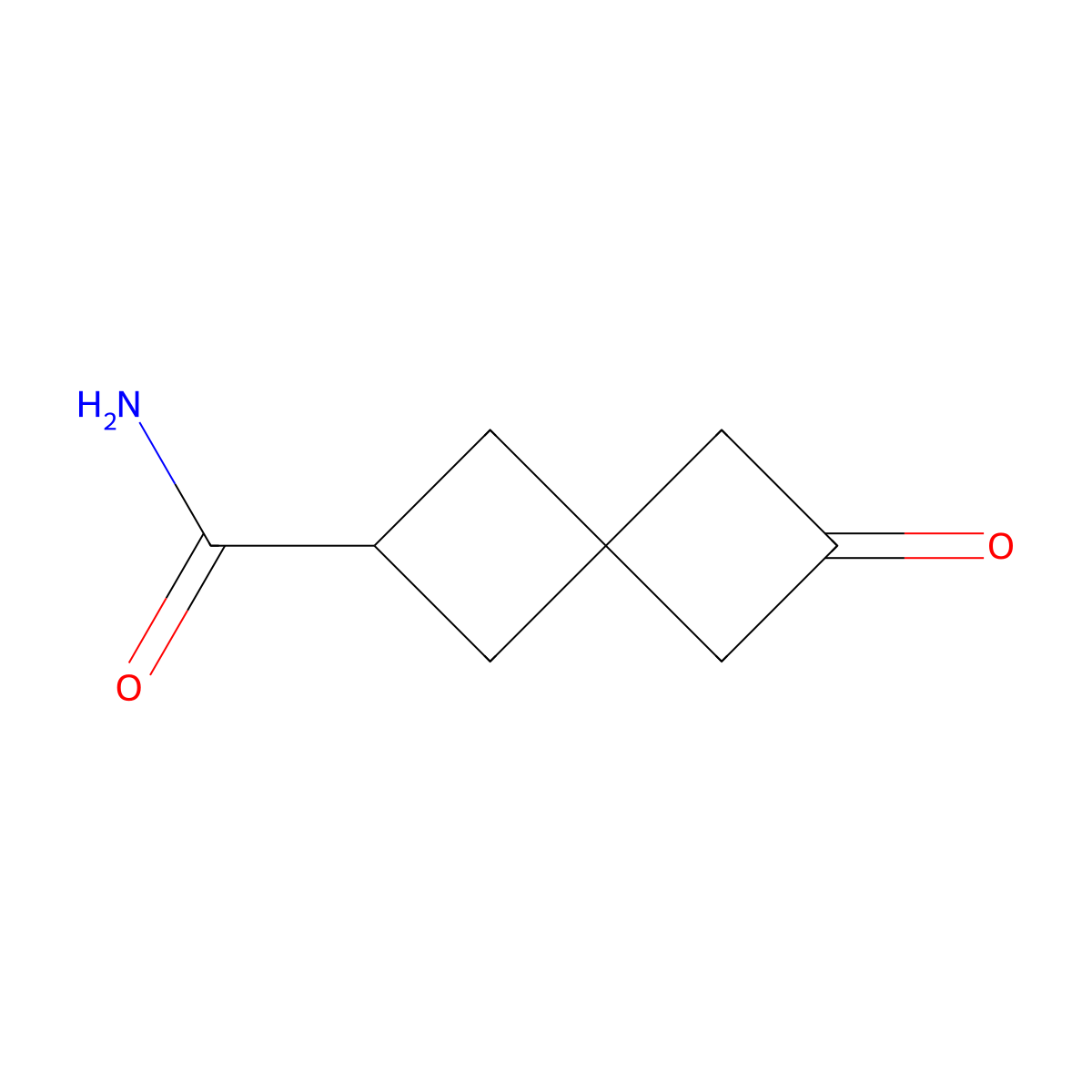 6-Oxospiro[3.3]heptane-2-carboxamide molecular structure, CAS 1851620-37-5