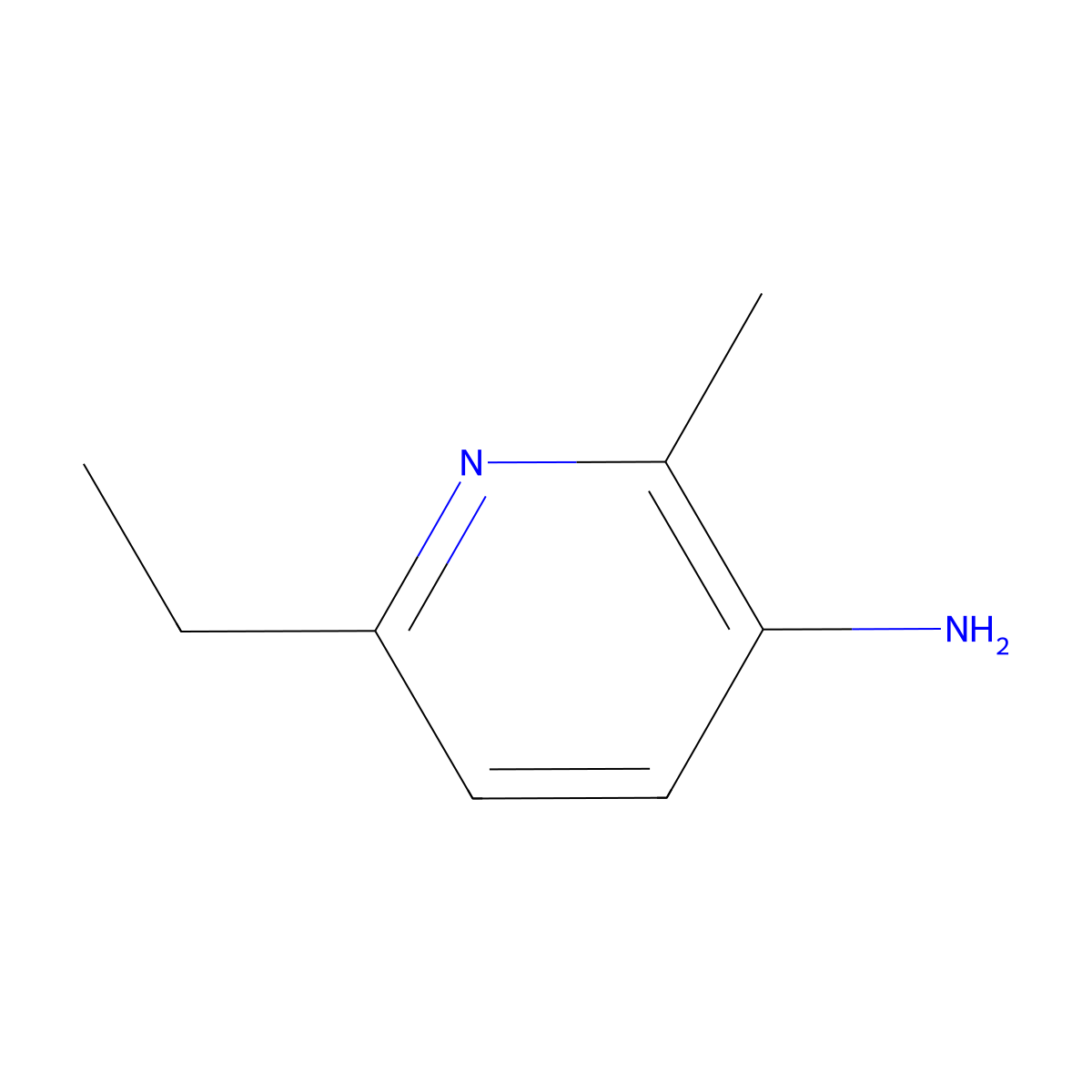 6-Ethyl-2-methylpyridin-3-amine molecular structure, CAS 1851625-95-0