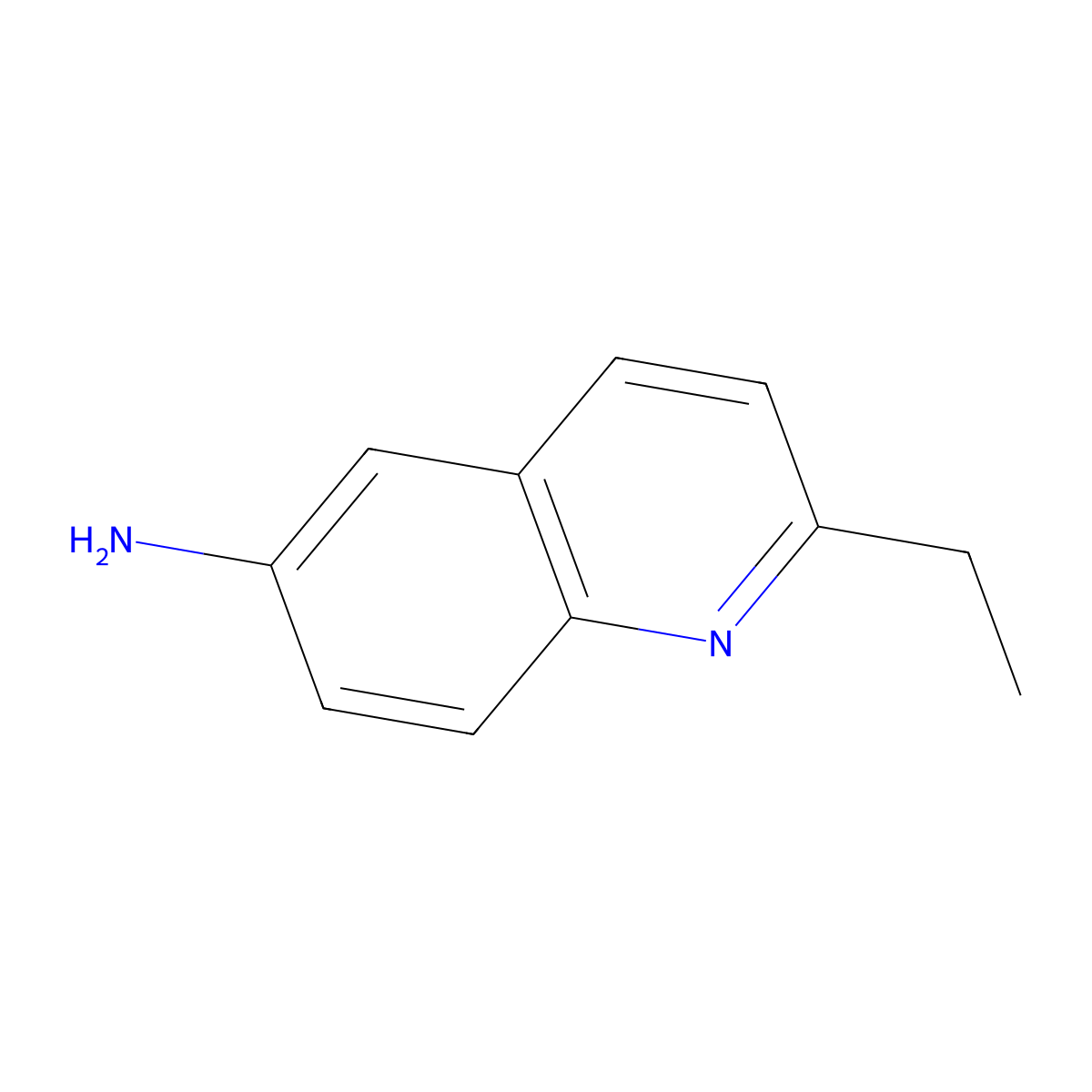 2-Ethylquinolin-6-amine molecular structure, CAS 1851644-85-3