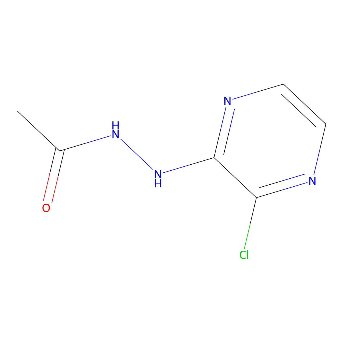 N'-(3-Chloropyrazin-2-yl)acetohydrazide molecular structure, CAS 1851660-52-0