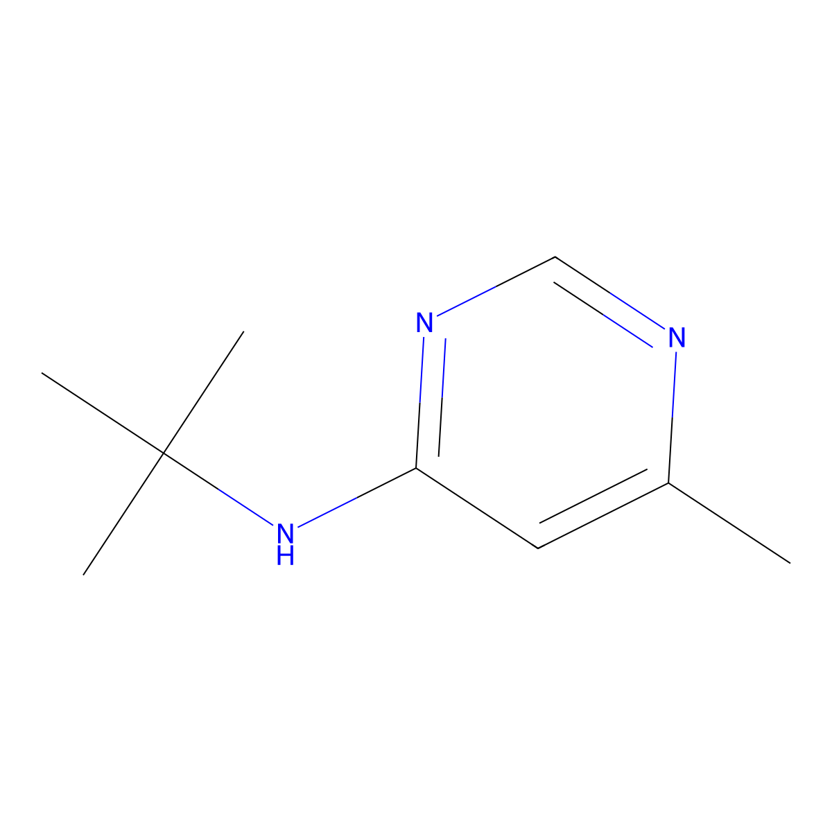 N-tert-butyl-6-methylpyrimidin-4-amine molecular structure, CAS 1851675-30-3