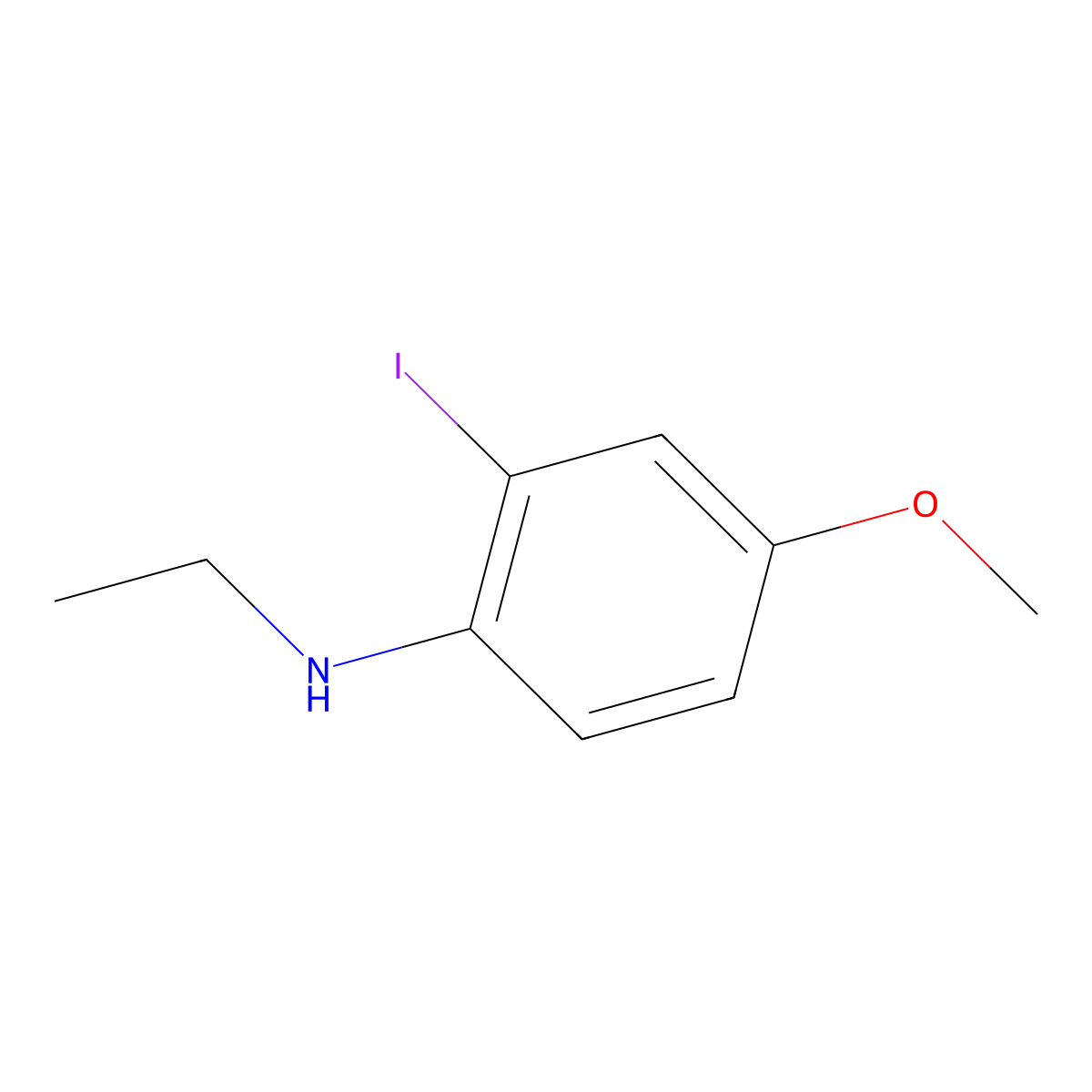 N-Ethyl-2-iodo-4-methoxyaniline molecular structure, CAS 1851698-68-4