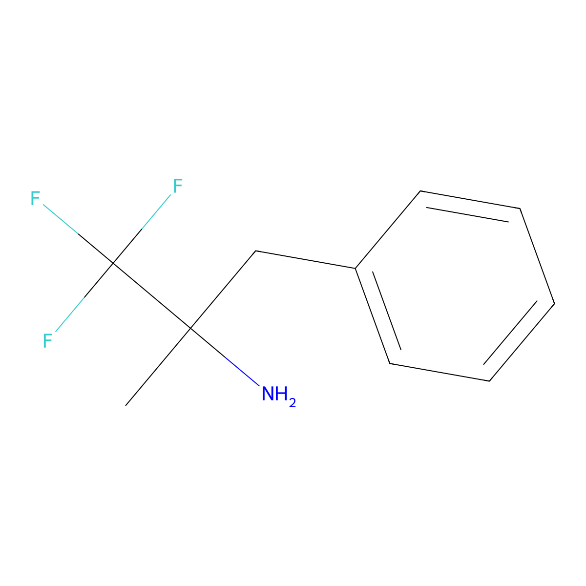 1,1,1-Trifluoro-2-methyl-3-phenylpropan-2-amine molecular structure, CAS 1851698-97-9