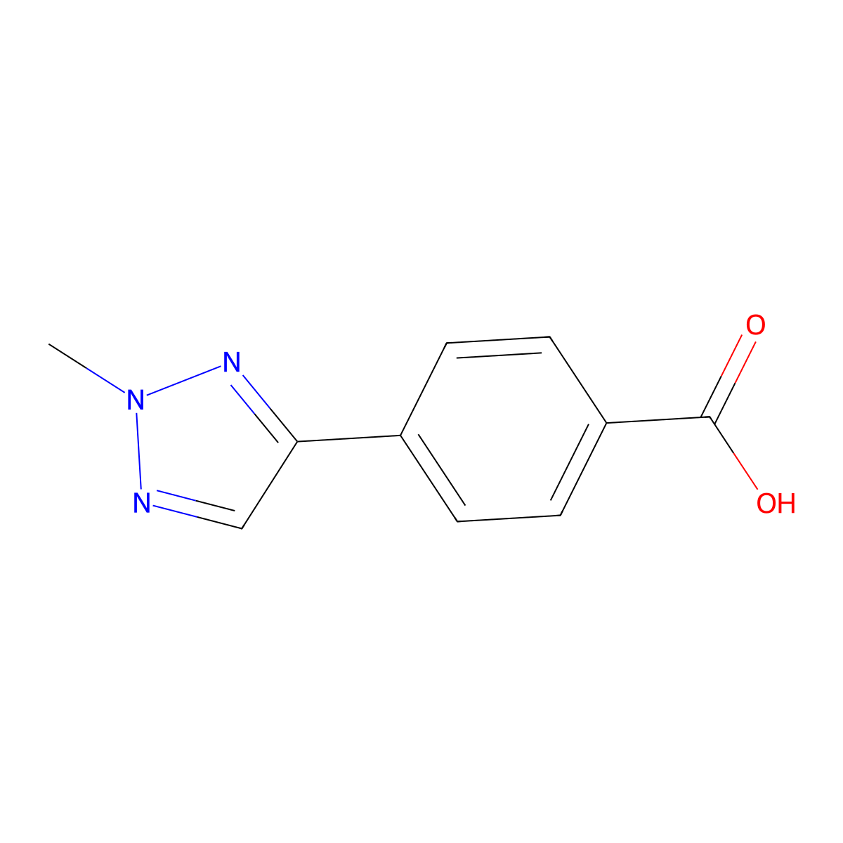 4-(2-Methyl-2H-1,2,3-triazol-4-yl)benzoic acid molecular structure, CAS 1851710-92-3