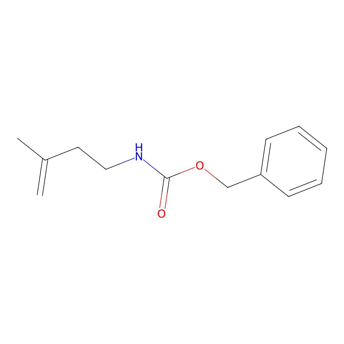 benzyl N-(3-methylbut-3-en-1-yl)carbamate molecular structure, CAS 1851728-74-9
