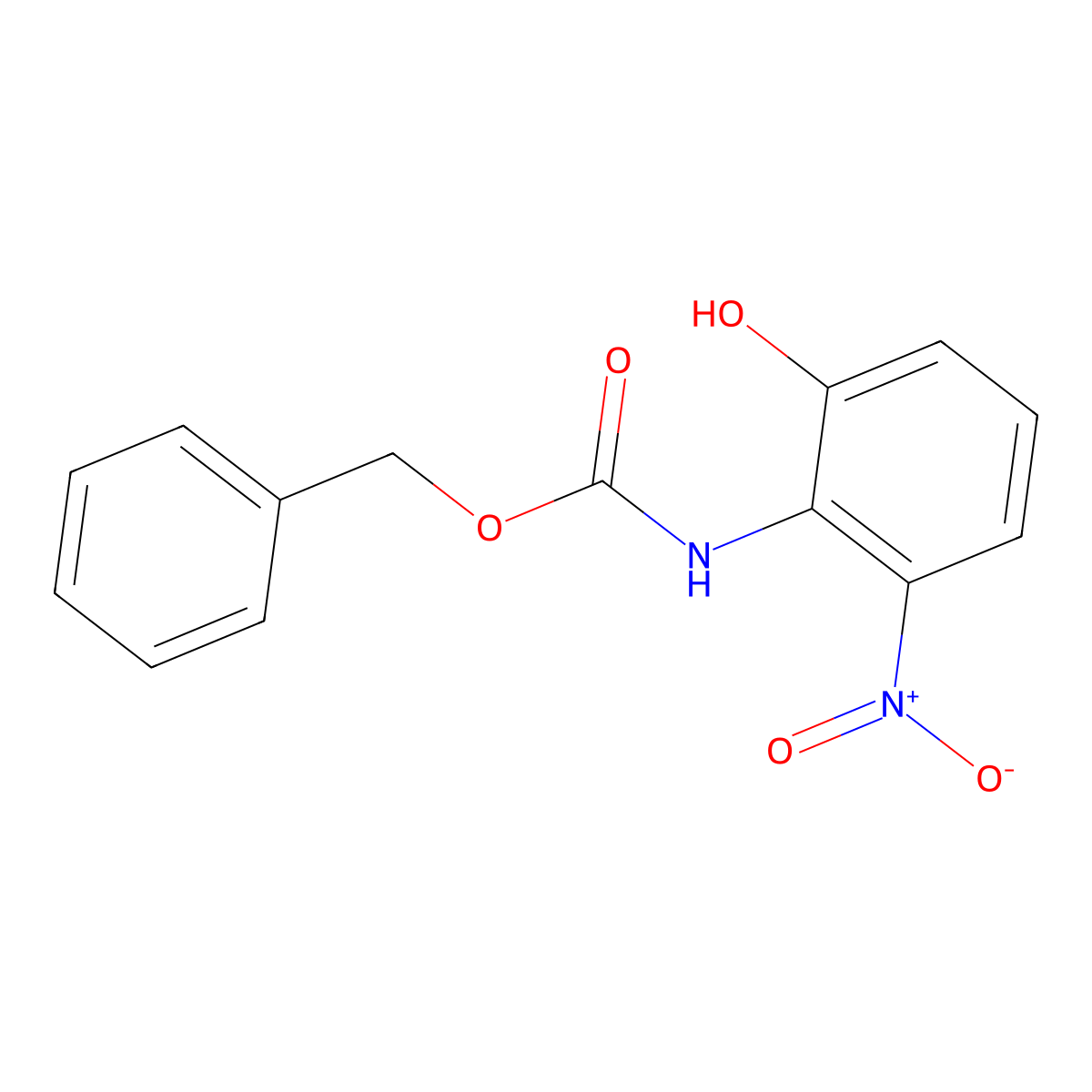 benzyl N-(2-hydroxy-6-nitrophenyl)carbamate molecular structure, CAS 1851754-70-5