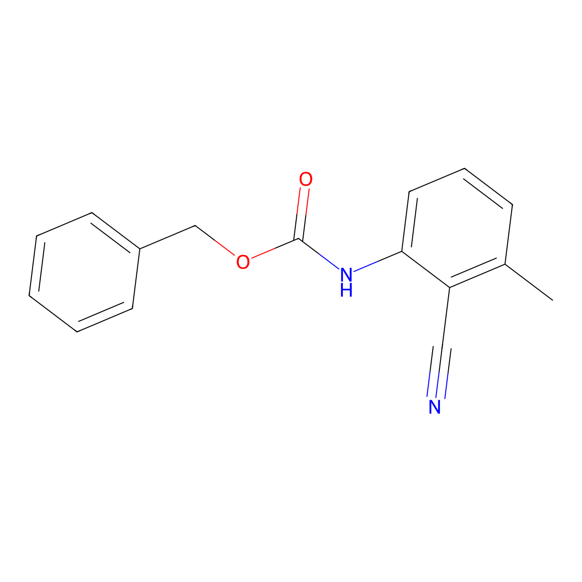 benzyl N-(2-cyano-3-methylphenyl)carbamate molecular structure, CAS 1851754-73-8