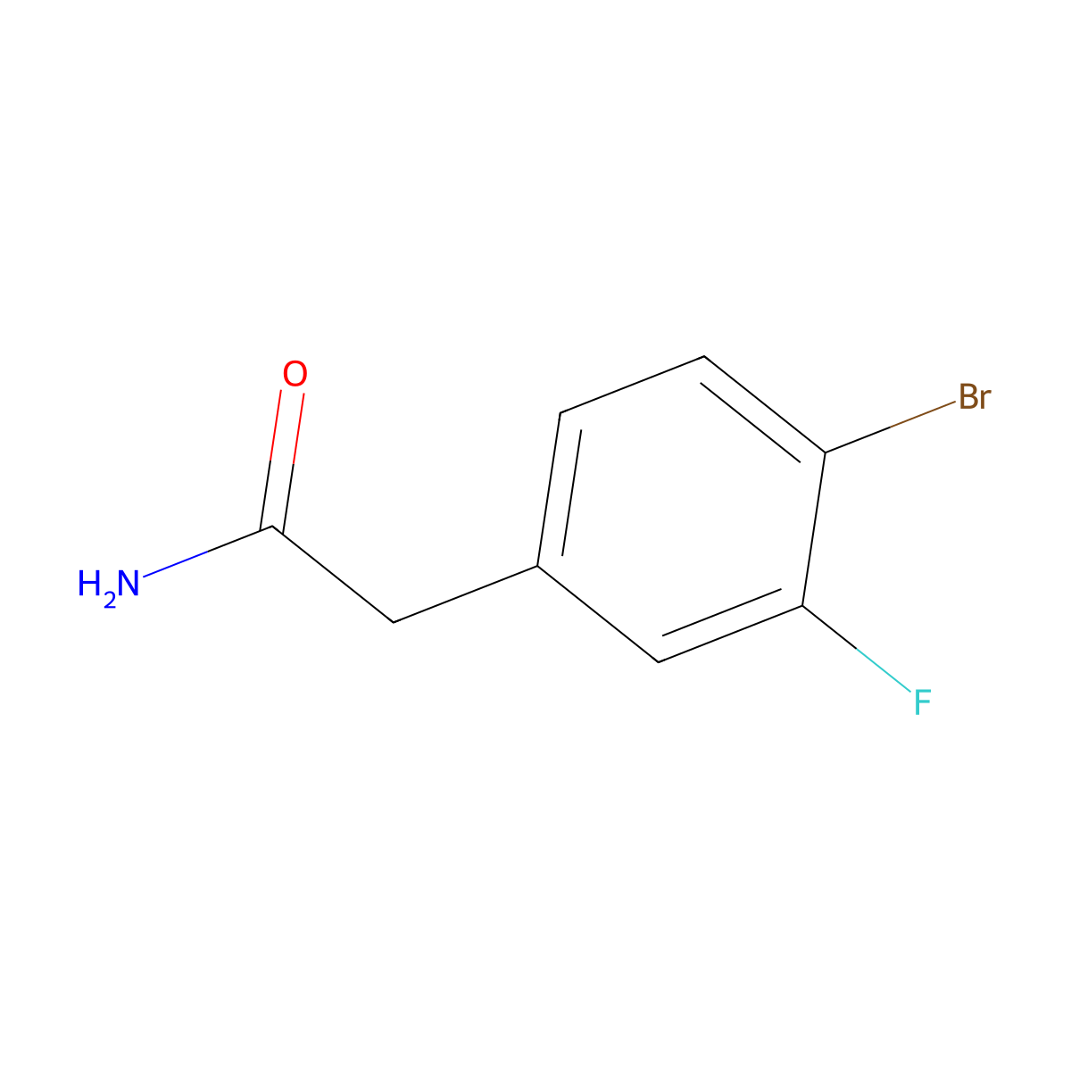 2-(4-Bromo-3-fluorophenyl)acetamide molecular structure, CAS 1851769-99-7