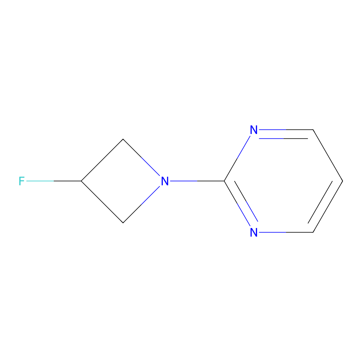 2-(3-Fluoroazetidin-1-yl)pyrimidine molecular structure, CAS 1851770-19-8
