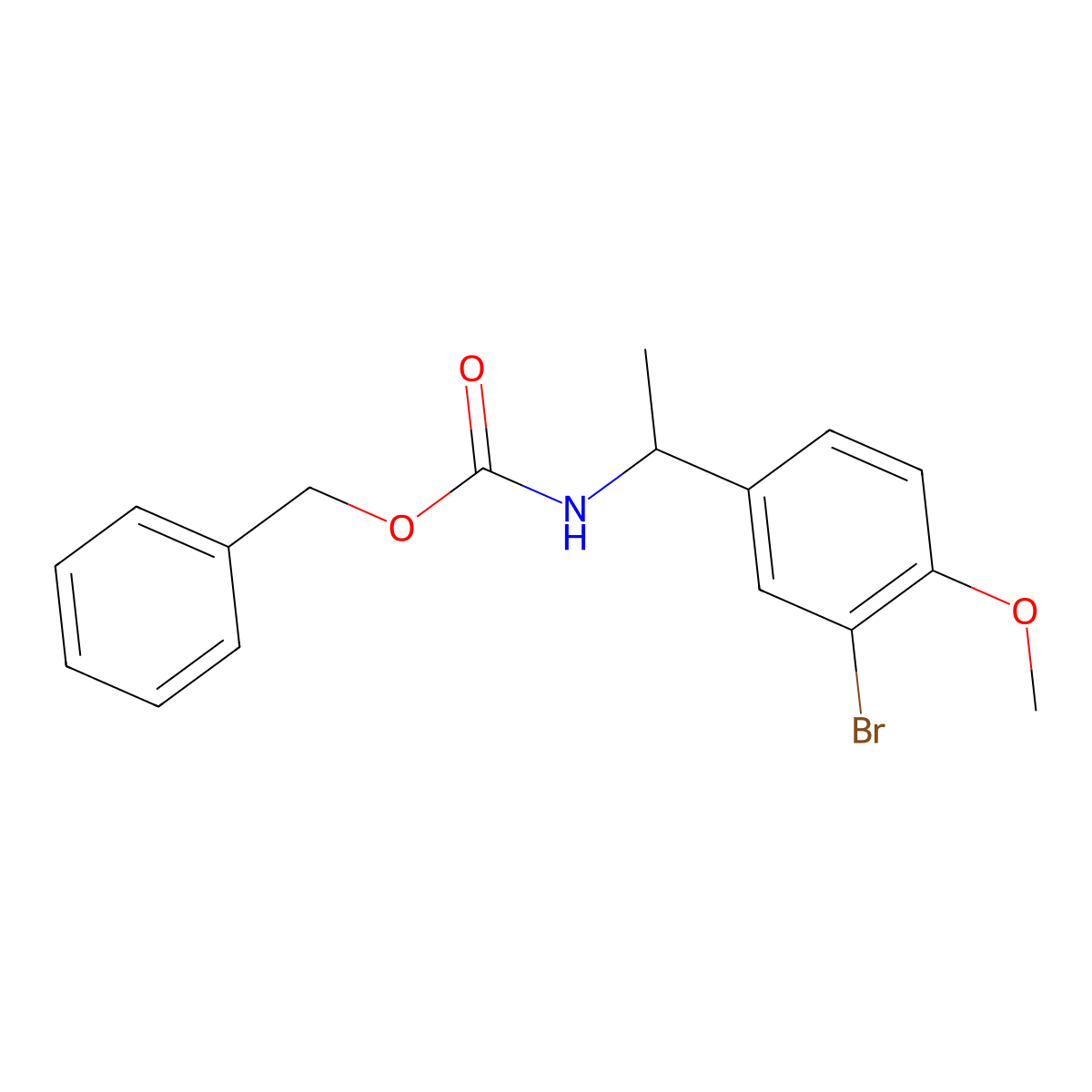 benzyl N-[1-(3-bromo-4-methoxyphenyl)ethyl]carbamate molecular structure, CAS 1851781-27-5