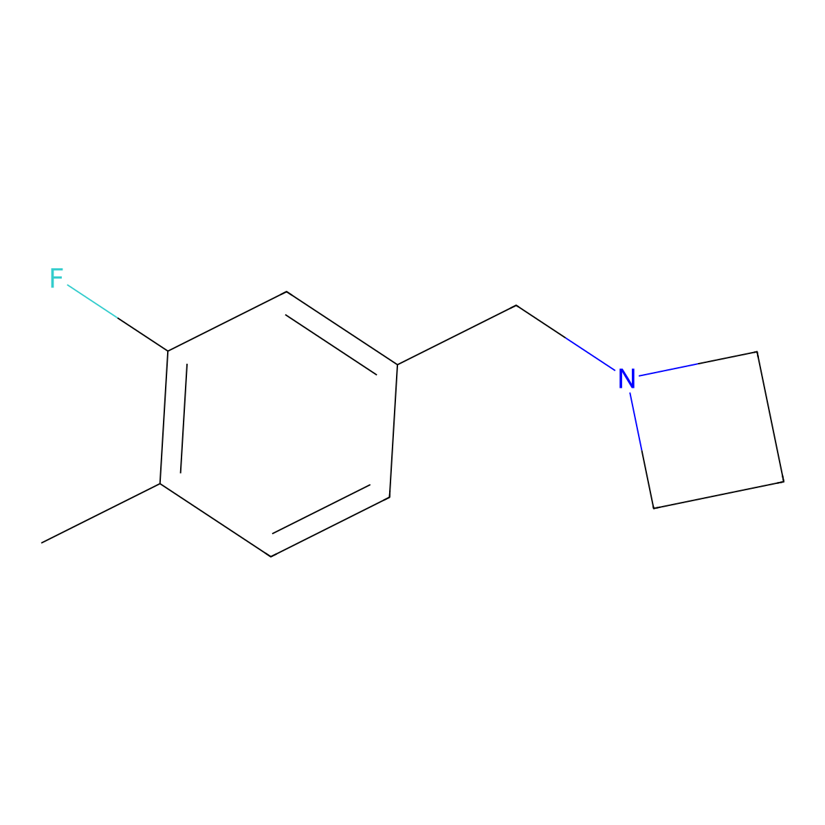 1-(3-Fluoro-4-methylbenzyl)azetidine molecular structure, CAS 1851802-53-3