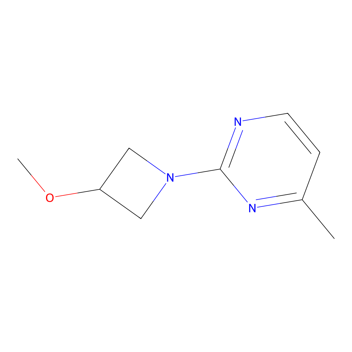 2-(3-Methoxyazetidin-1-yl)-4-methylpyrimidine molecular structure, CAS 1851809-00-1
