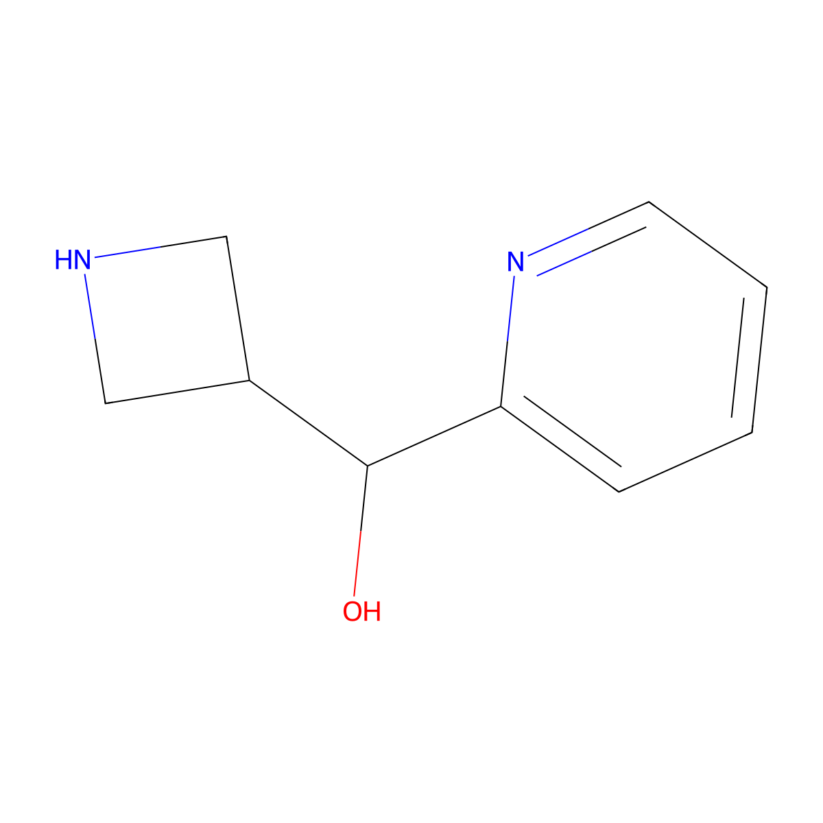 (Azetidin-3-yl)(pyridin-2-yl)methanol molecular structure, CAS 1851823-36-3