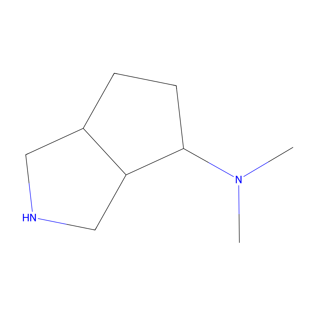 N,N-Dimethyloctahydrocyclopenta[C]pyrrol-4-amine molecular structure, CAS 1851842-57-3