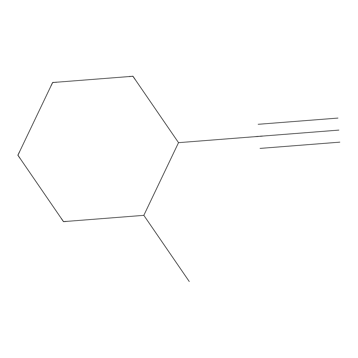 1-Ethynyl-2-methylcyclohexane molecular structure, CAS 1851913-02-4
