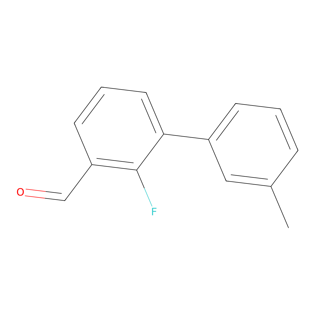 2-Fluoro-3'-methyl-[1,1'-biphenyl]-3-carbaldehyde molecular structure, CAS 1851914-92-5