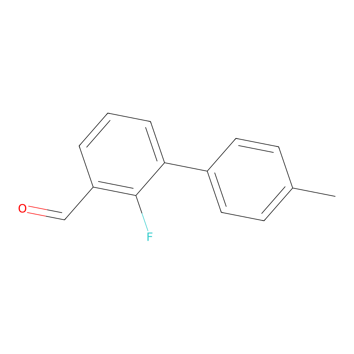 2-Fluoro-4'-methyl-[1,1'-biphenyl]-3-carbaldehyde molecular structure, CAS 1851914-95-8
