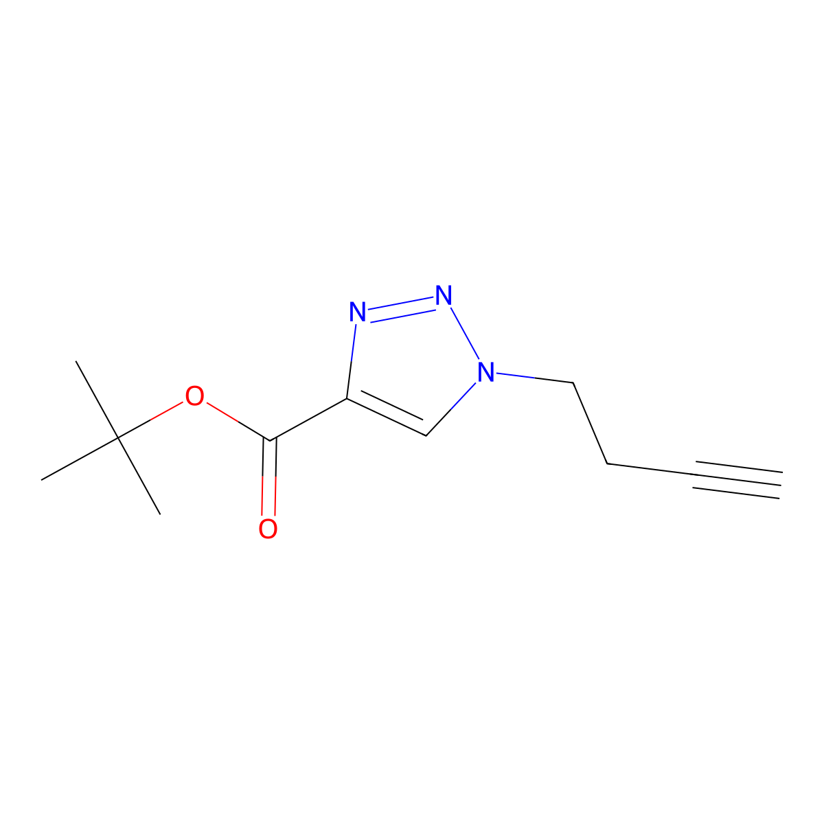 tert-butyl 1-(but-3-ynyl)-1H-1,2,3-triazole-4-carboxylate molecular structure, CAS 1851932-29-0
