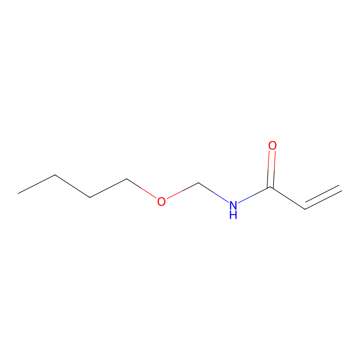 N-(Butoxymethyl)acrylamide molecular structure, CAS 1852-16-0