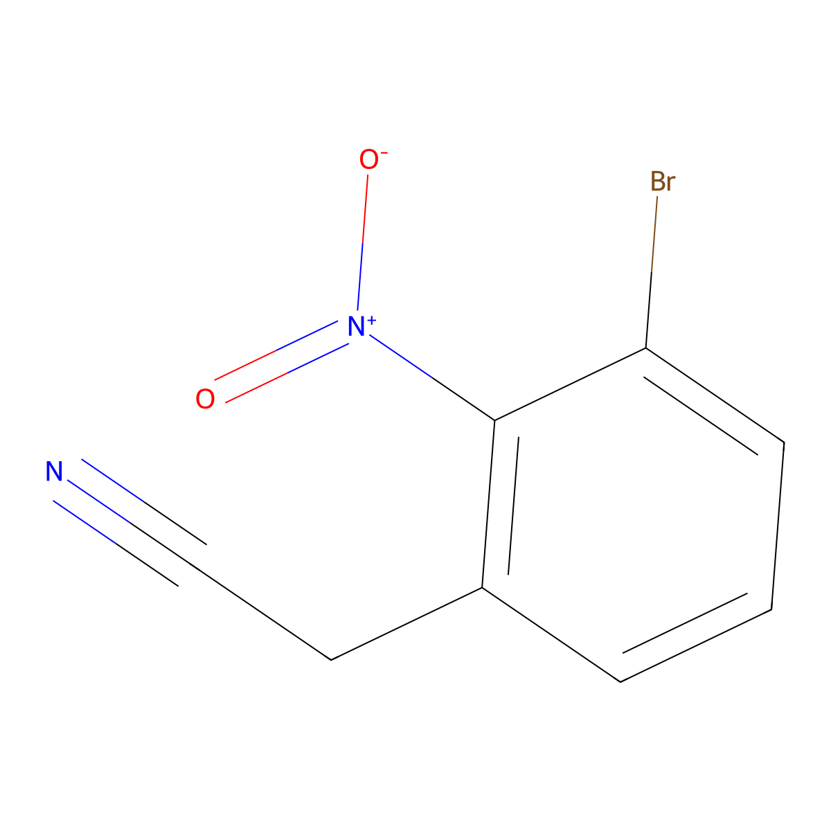 (3-Bromo-2-nitrophenyl)acetonitrile molecular structure, CAS 185200-50-4