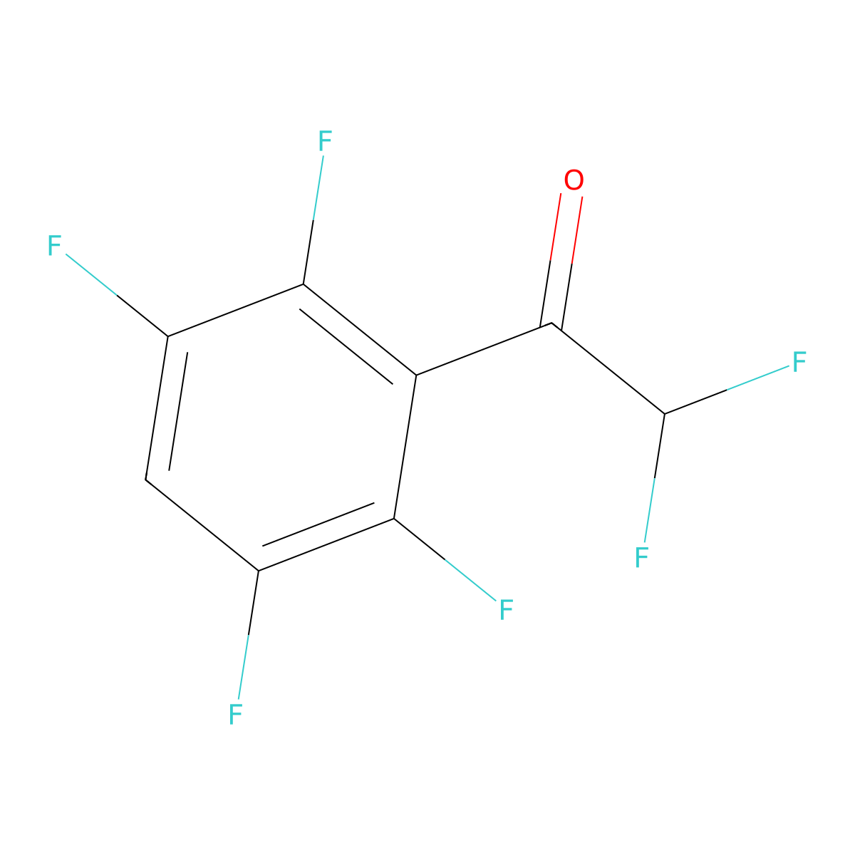 2,2-Difluoro-1-(2,3,5,6-tetrafluorophenyl)ethanone molecular structure, CAS 1852000-47-5