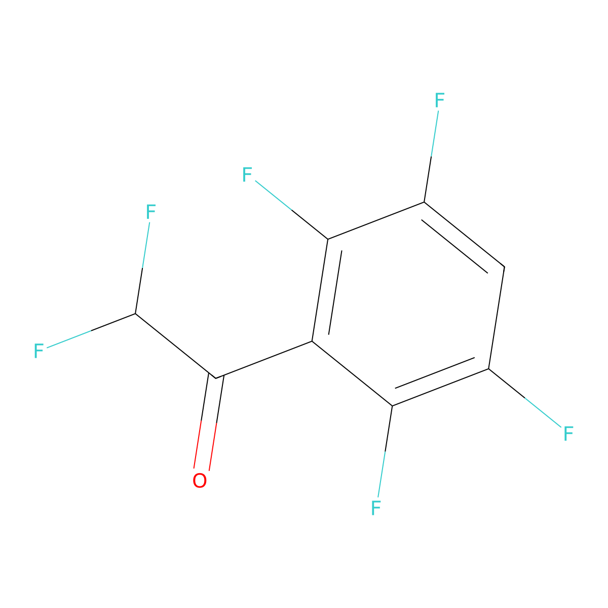 2,2-Difluoro-1-(2,3,5,6-tetrafluorophenyl)ethanone molecular structure, CAS 1852000-47-5