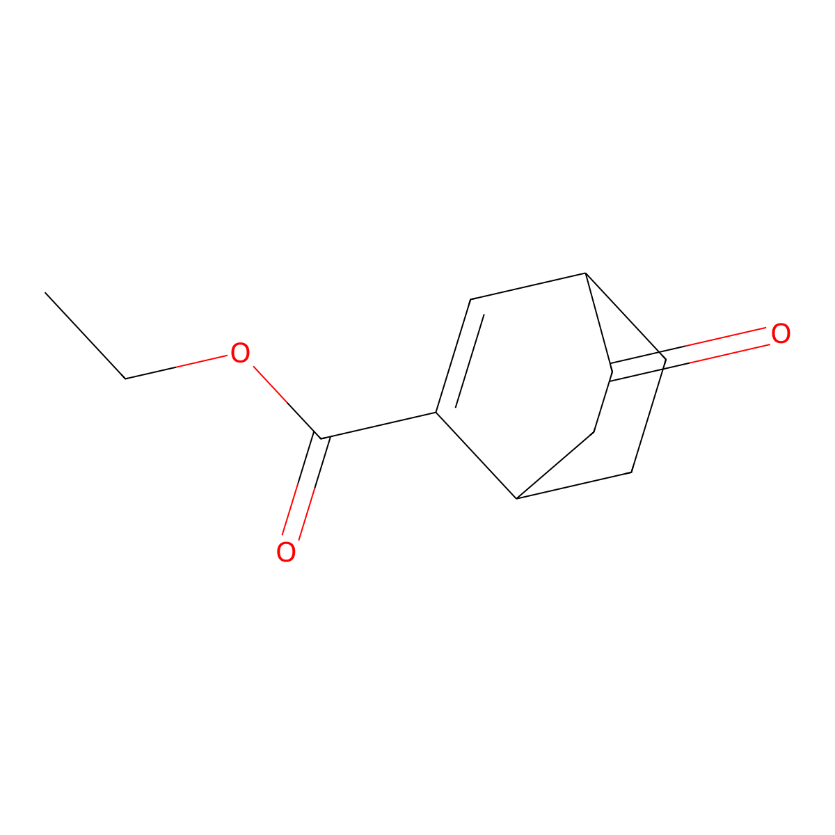 Ethyl 5-oxobicyclo[2.2.2]oct-2-ene-2-carboxylate molecular structure, CAS 185201-77-8