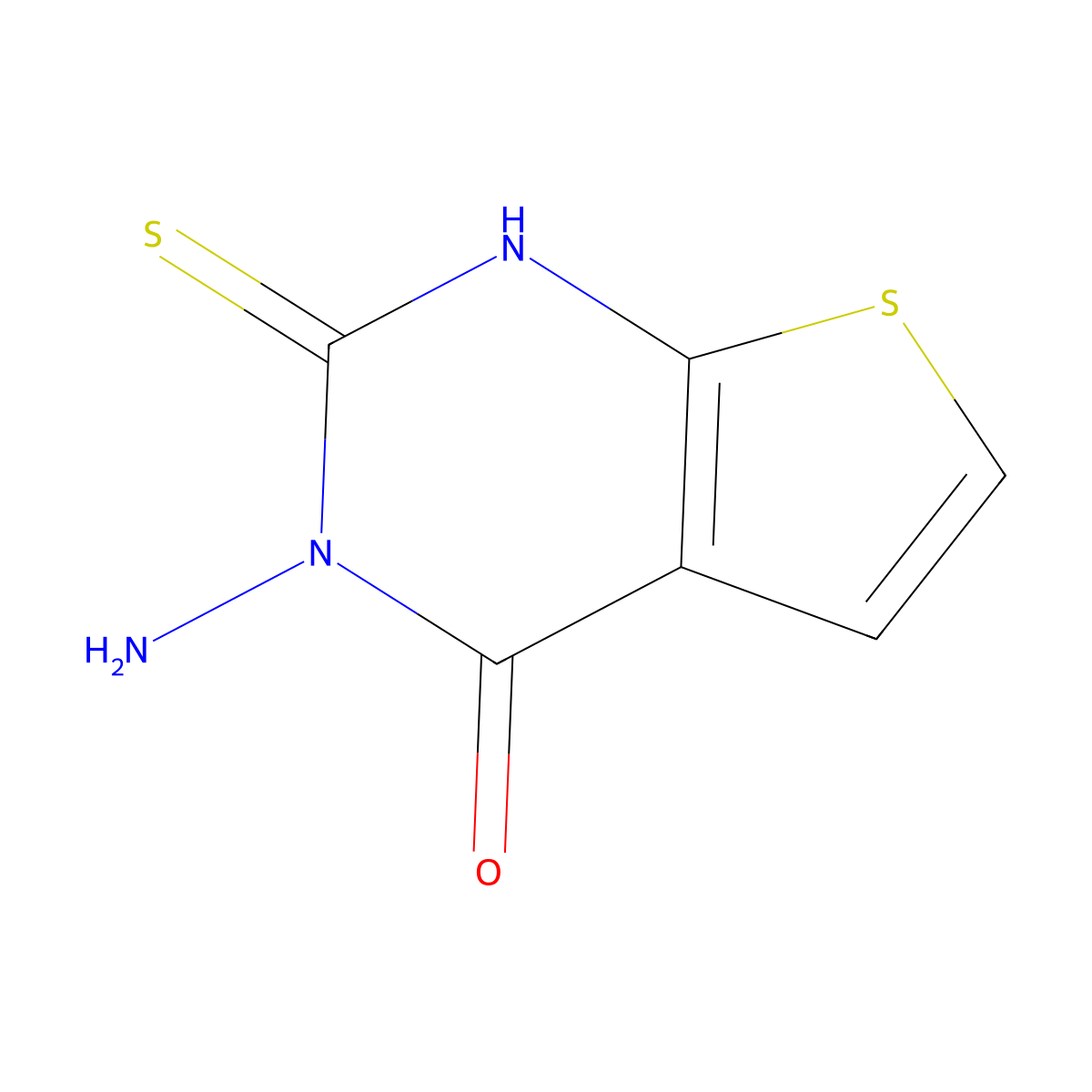 3-amino-2-thioxo-2,3-dihydrothieno[2,3-d]pyrimidin-4(1H)-one molecular structure, CAS 185202-51-1
