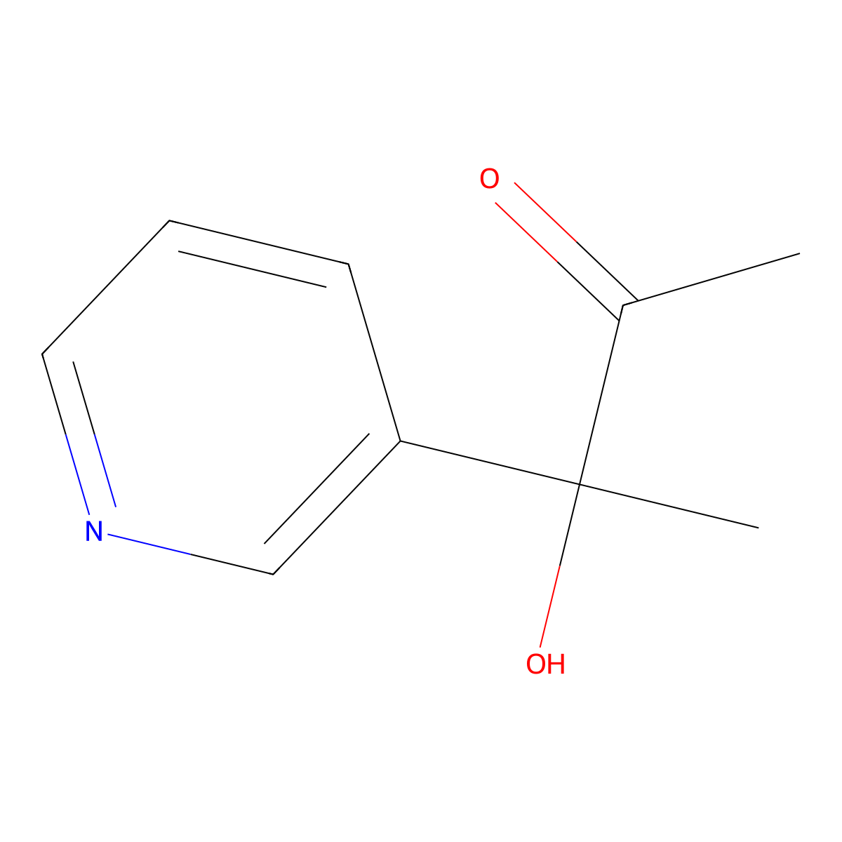 3-Hydroxy-3-(3-pyridyl)butan-2-one molecular structure, CAS 185207-07-2