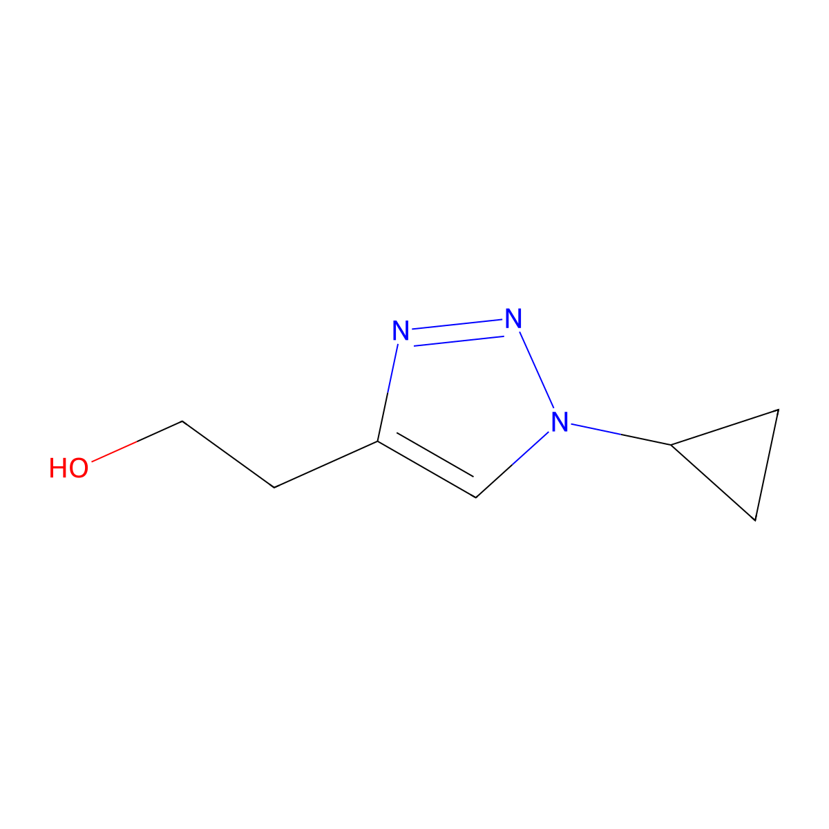 2-(1-cyclopropyl-1H-1,2,3-triazol-4-yl)ethan-1-ol molecular structure, CAS 1852077-33-8