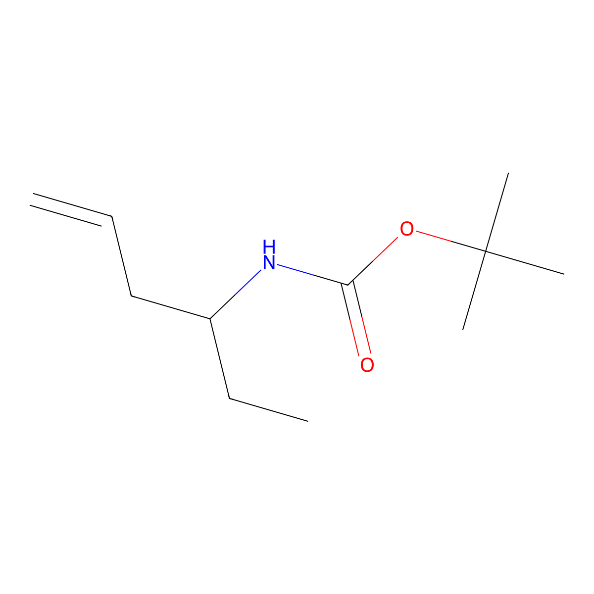 tert-butyl N-(hex-5-en-3-yl)carbamate molecular structure, CAS 1852084-39-9