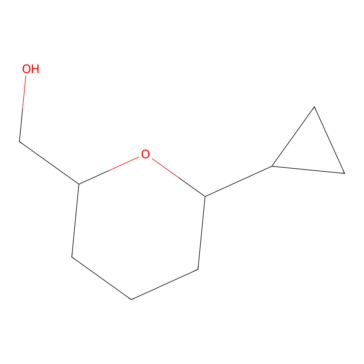 (6-Cyclopropyloxan-2-yl)methanol molecular structure, CAS 1852101-44-0
