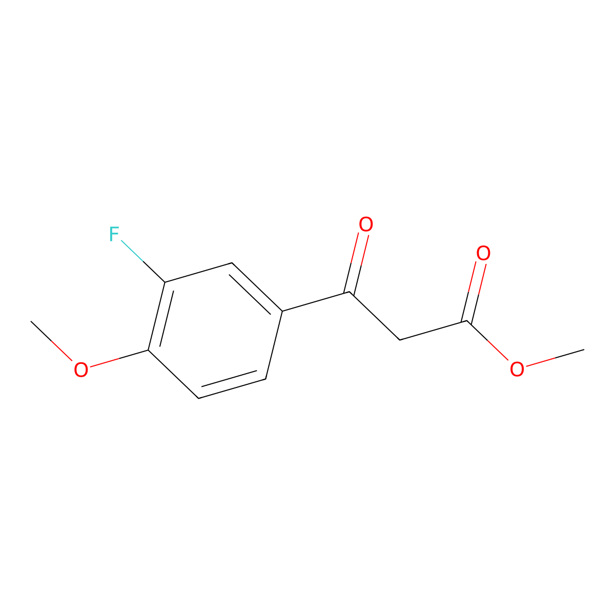 Methyl 3-(3-fluoro-4-methoxyphenyl)-3-oxopropanoate molecular structure, CAS 185211-24-9
