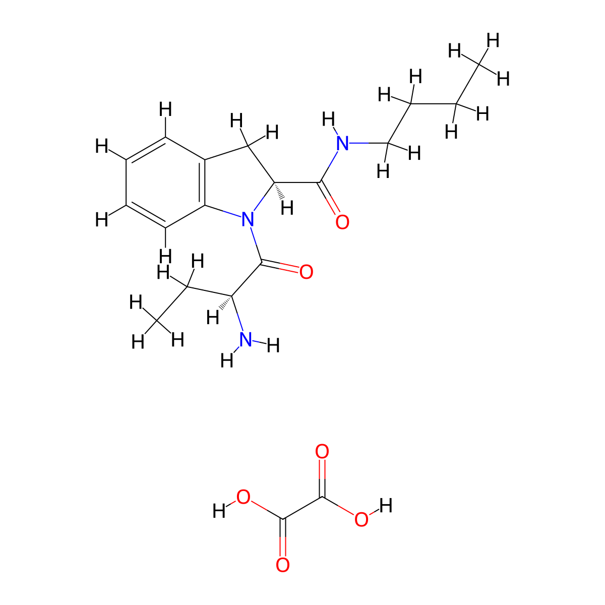 Butabindide oxalate molecular structure, CAS 185213-03-0