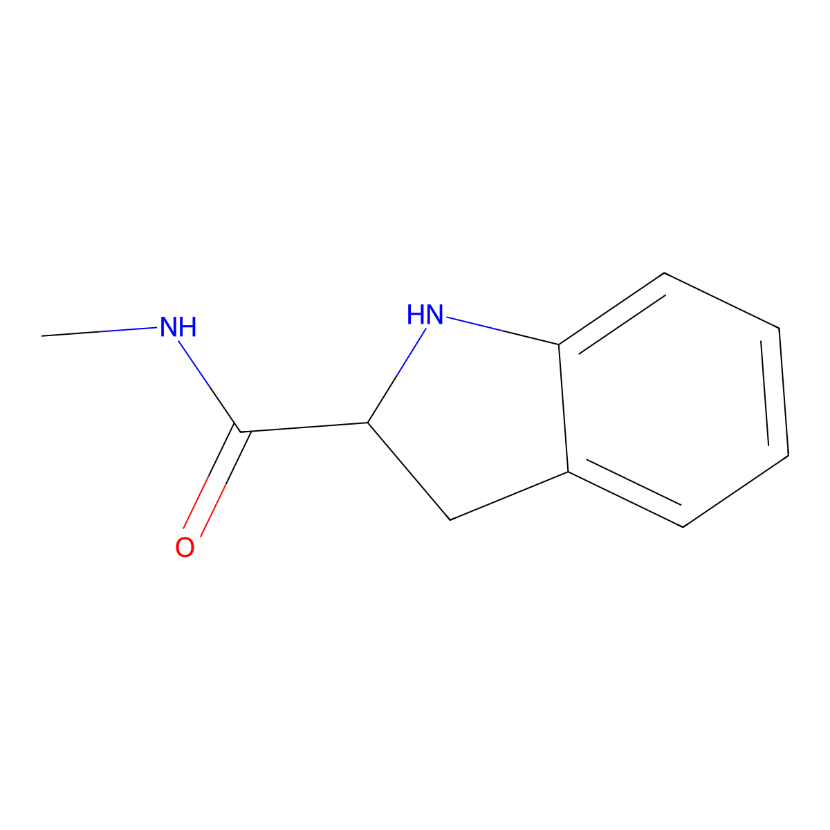 (2S)-N-methyl-2,3-dihydro-1H-indole-2-carboxamide molecular structure, CAS 185213-09-6