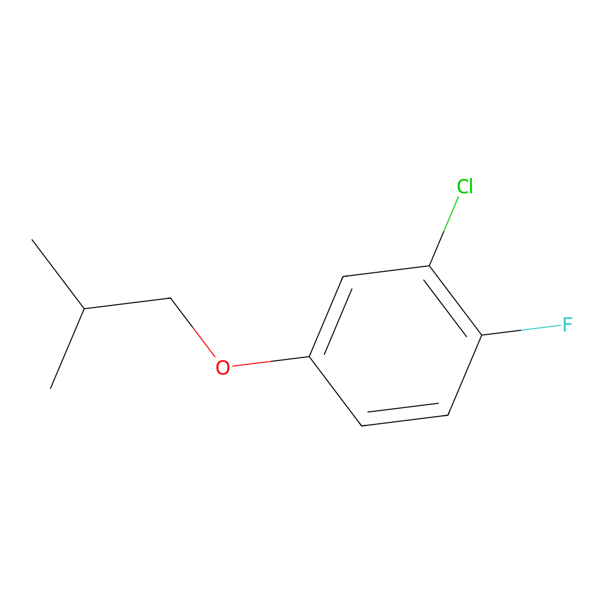 2-Chloro-1-fluoro-4-(2-methylpropoxy)benzene molecular structure, CAS 1852162-03-8